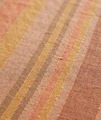Warm Terracotta Stripe Bedsheet Set — Cotton, Double Bed